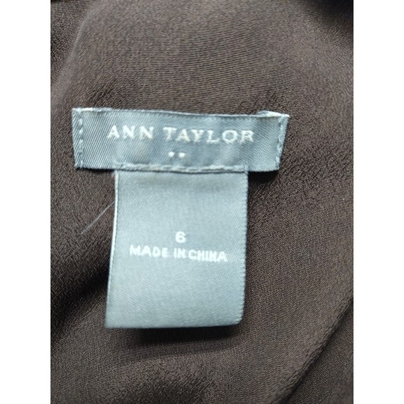 Ann Taylor Brown/Blue Floral Sleeveless Dress - Size 6 - Picture 2 of 9